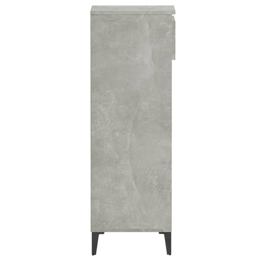 vidaXL Shoe Rack Concrete Grey 40x36x105 cm Engineered Wood