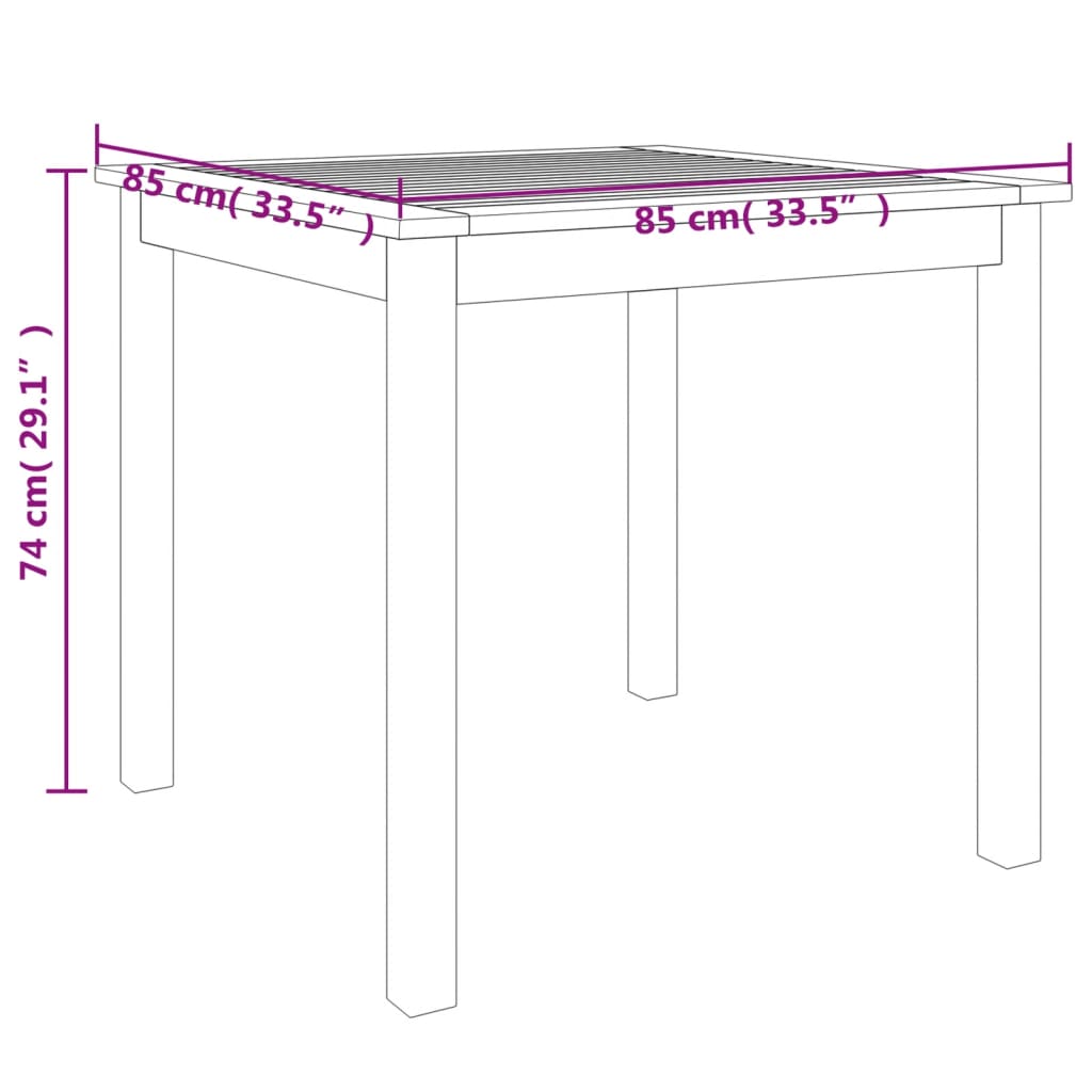 vidaXL 5 Piece Garden Dining Set Solid Wood Acacia