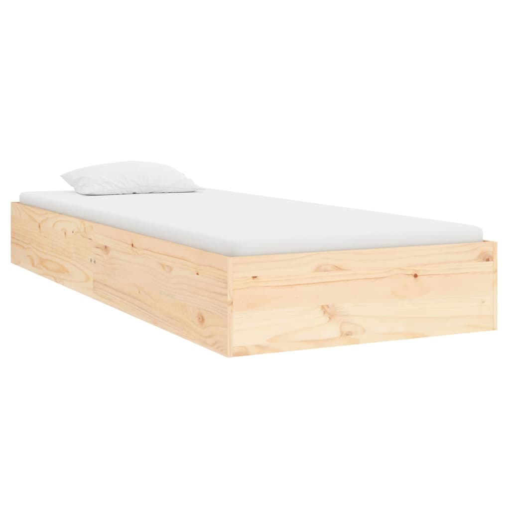 vidaXL Bed Frame without Mattress Solid Wood 90x190 cm Single