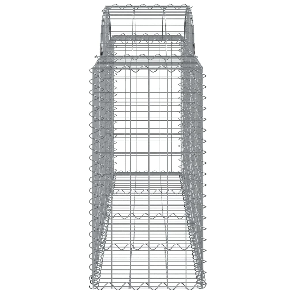 vidaXL Arched Gabion Baskets 20 pcs 200x50x80/100 cm Galvanised Iron