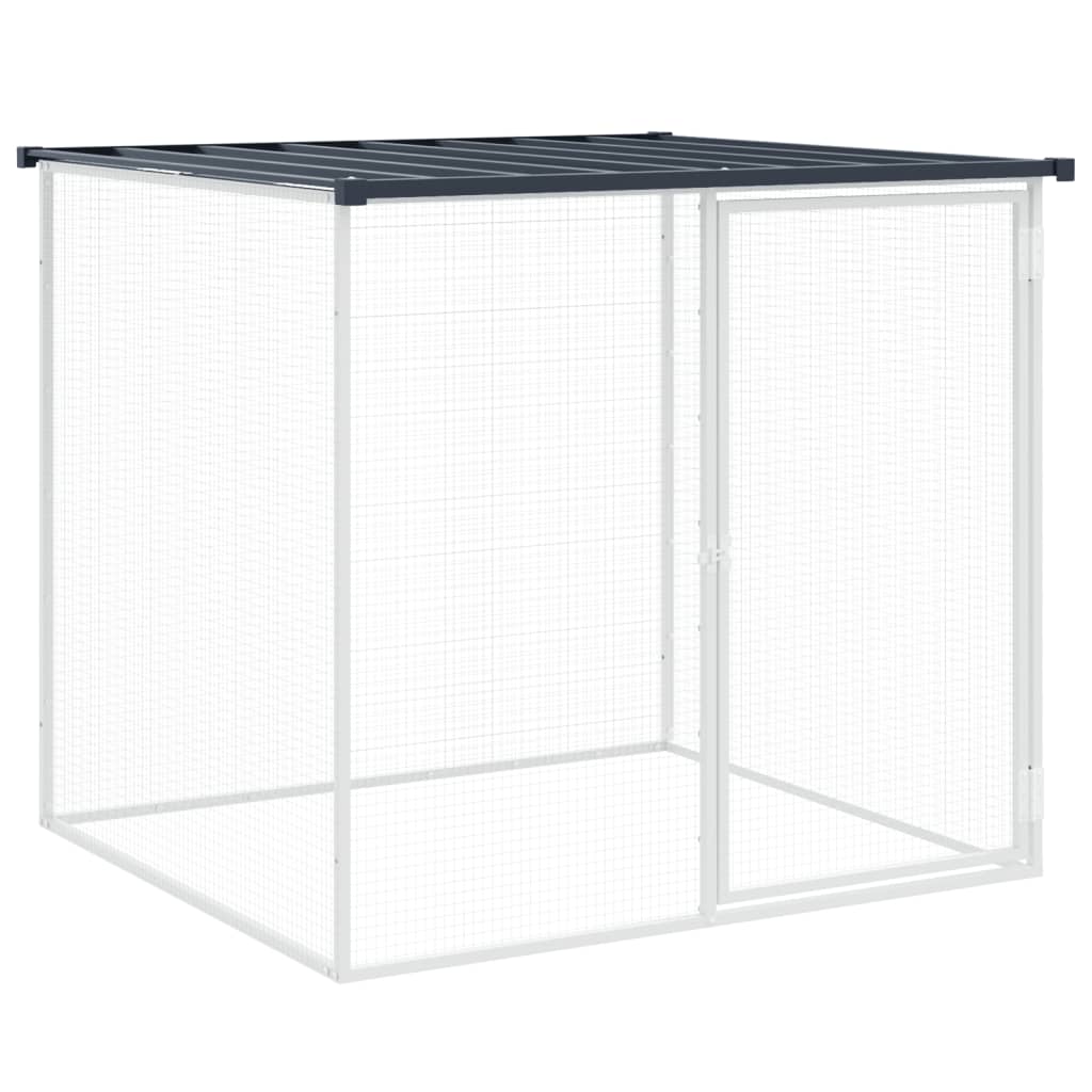 vidaXL Chicken Cage with Roof Anthracite 803x98x90 cm Galvanised Steel