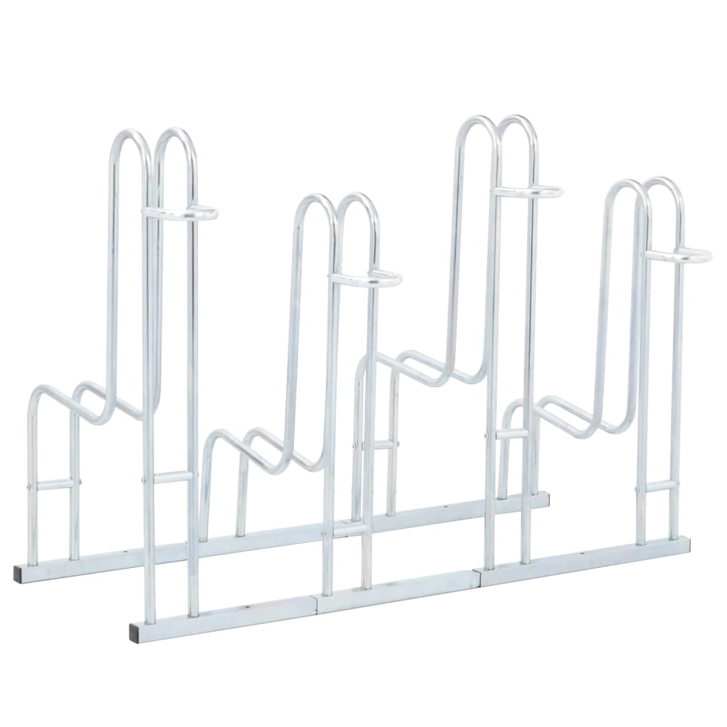 vidaXL Bicycle Stand for 4 Bikes Floor Freestanding Galvanised Steel