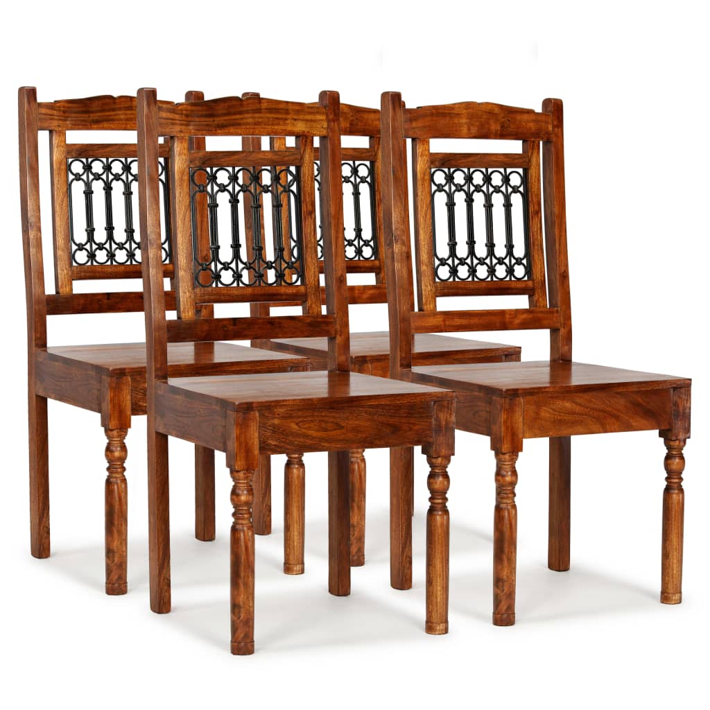 vidaXL Dining Chairs 4 pcs Solid Wood Classic