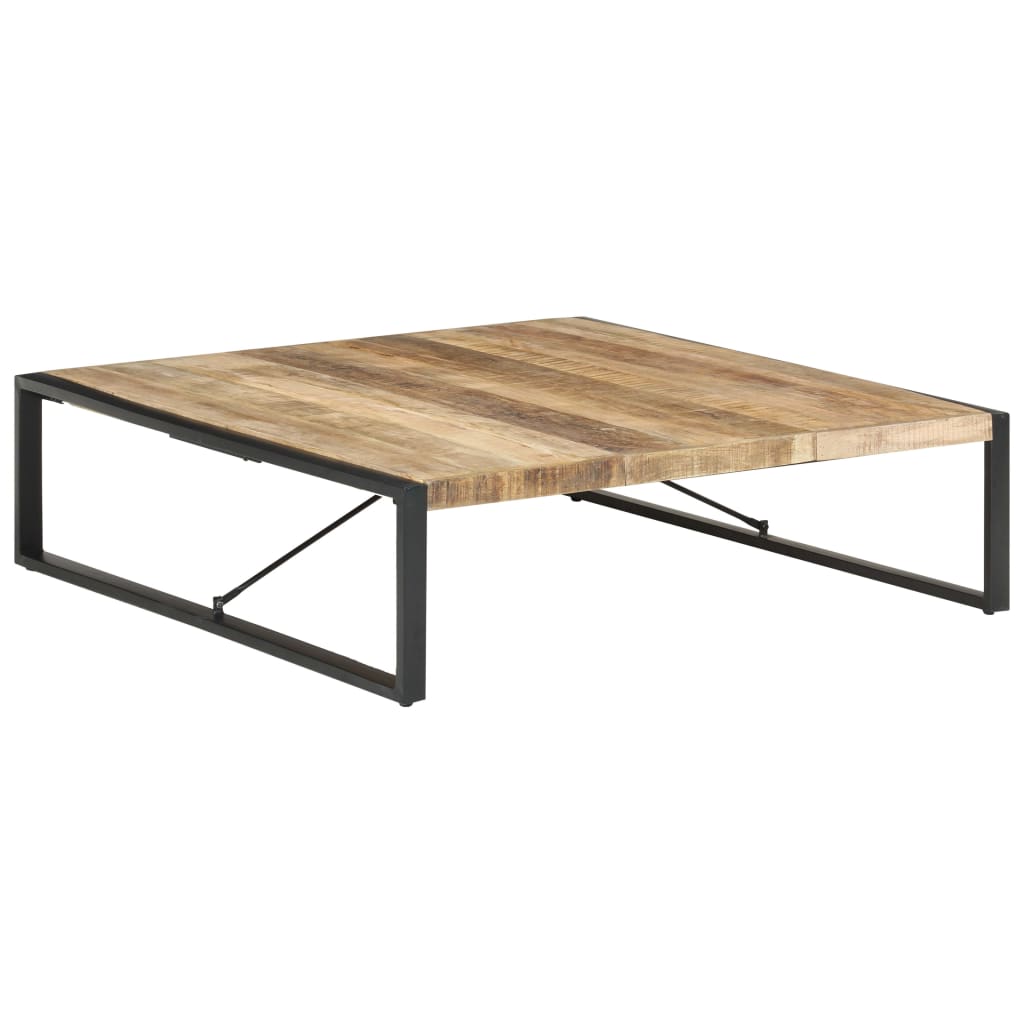 vidaXL Coffee Table 140x140x40 cm Rough Mango Wood