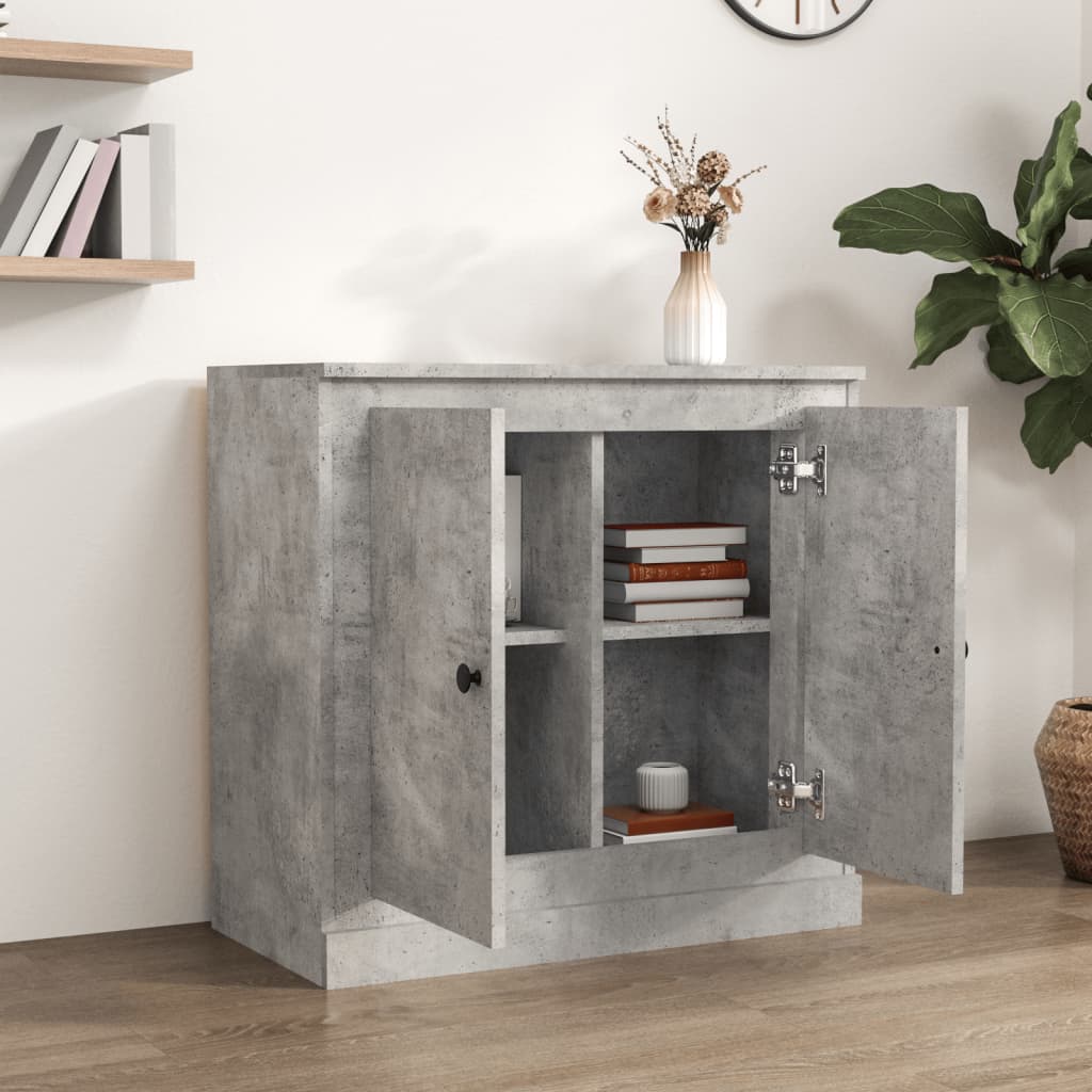 vidaXL Sideboard Concrete Grey 70x35.5x67.5 cm Engineered Wood