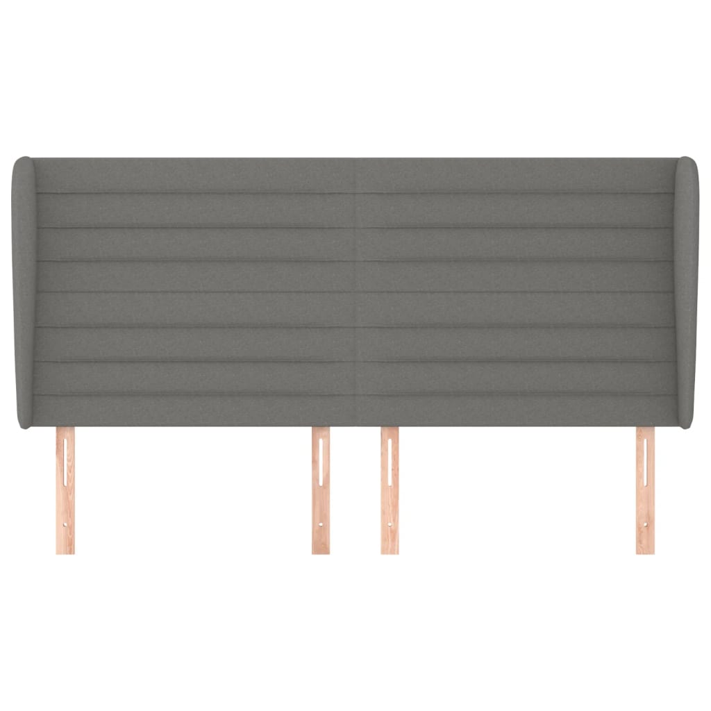 vidaXL Headboard with Ears Dark Grey 203 cm Fabric