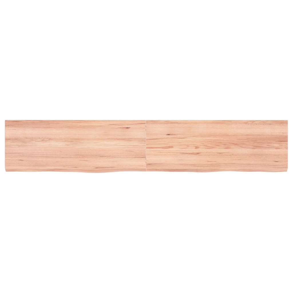 vidaXL Wall Shelf Light Brown 160x30x(2-4) cm Treated Solid Wood Oak