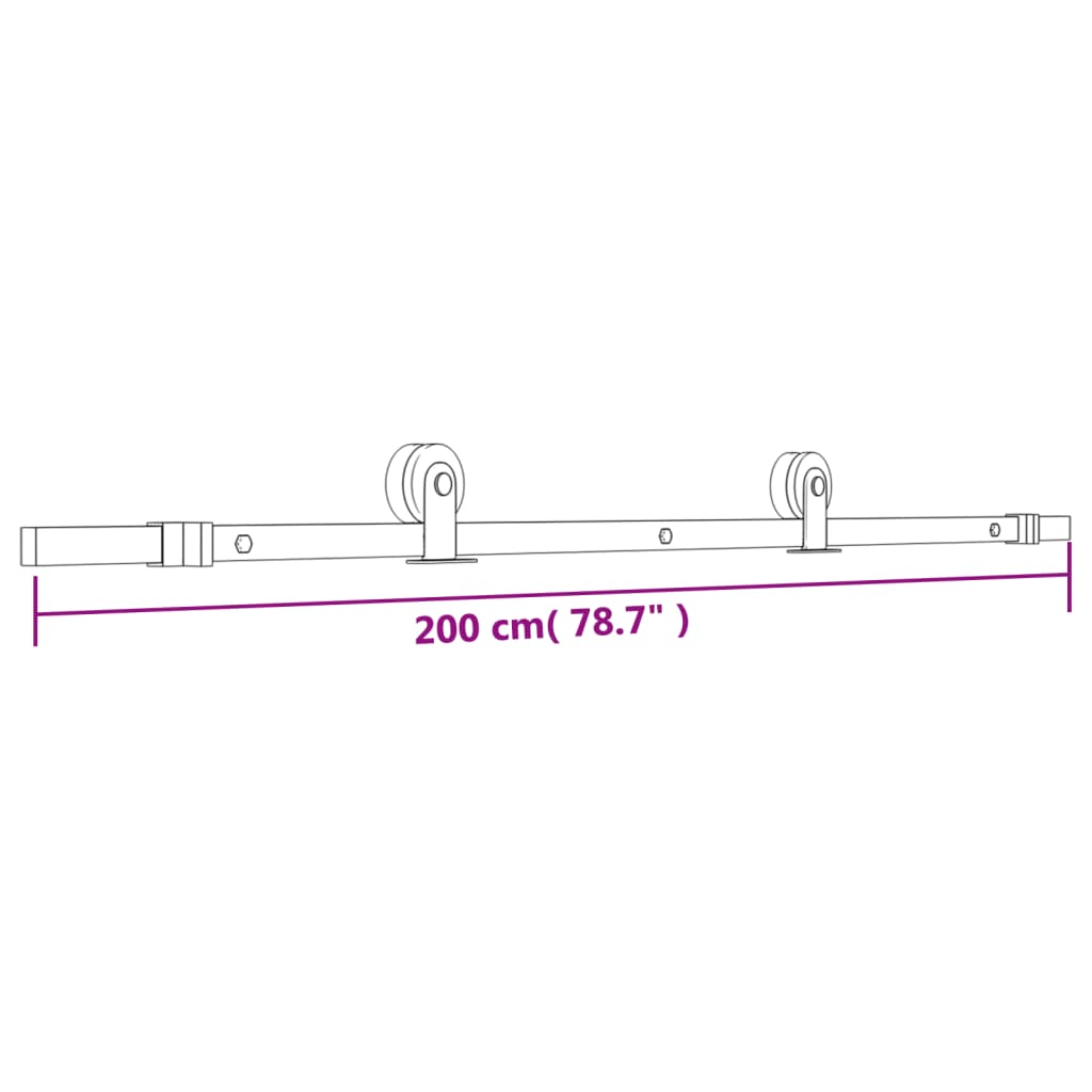 vidaXL Sliding Door with Hardware Set 95x210 cm Solid Wood Pine