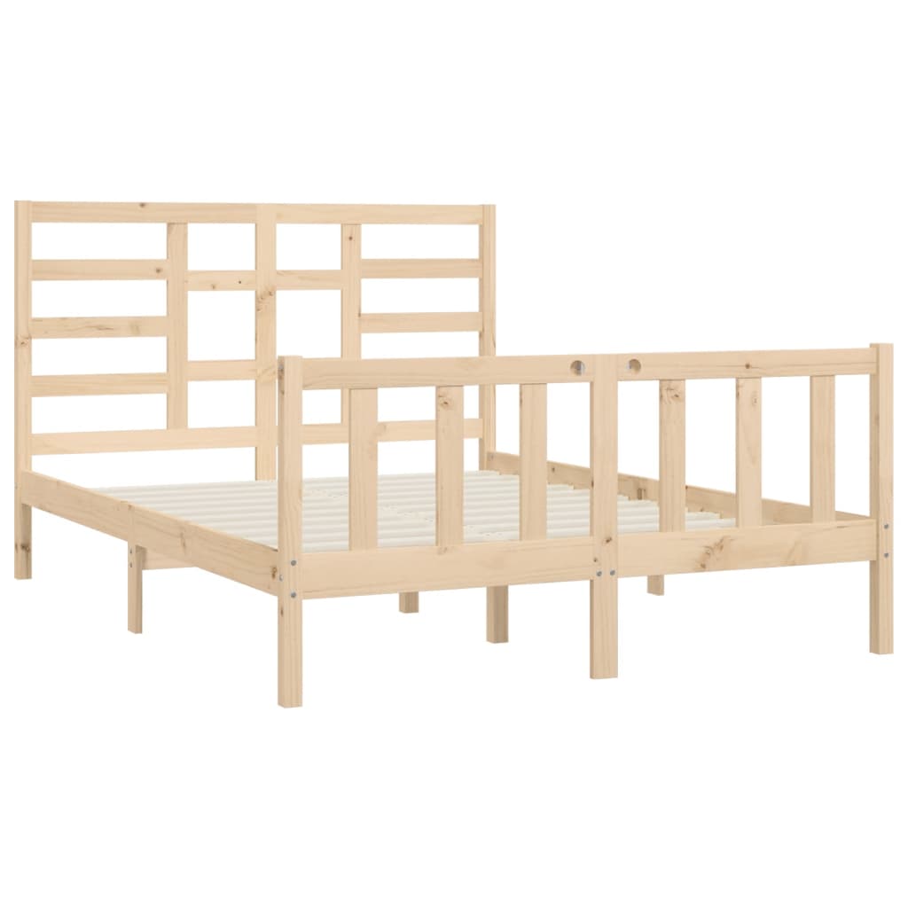 vidaXL Bed Frame without Mattress 150x200 cm King Size Solid Wood