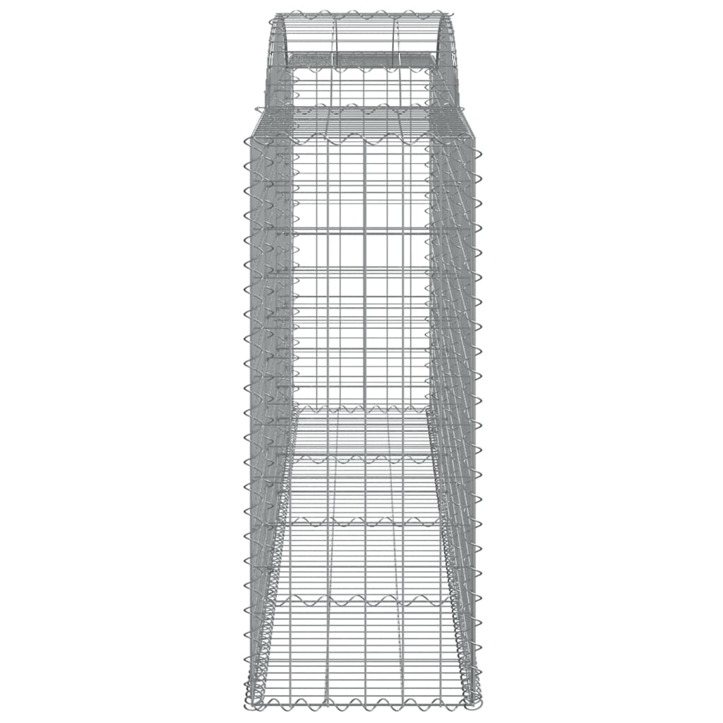 vidaXL Arched Gabion Baskets 3 pcs 300x50x120/140 cm Galvanised Iron