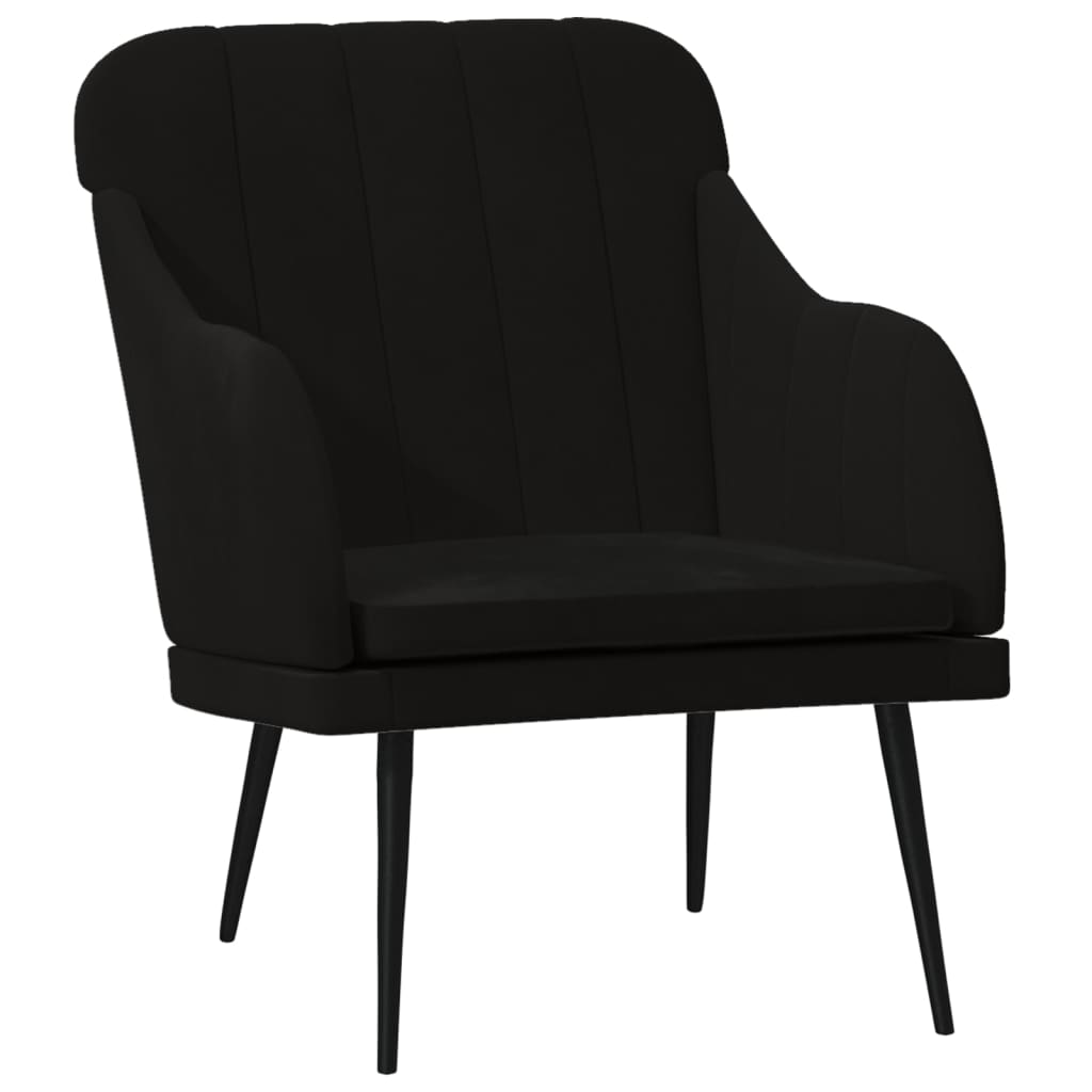 vidaXL Armchair Black 63x76x80 cm Velvet