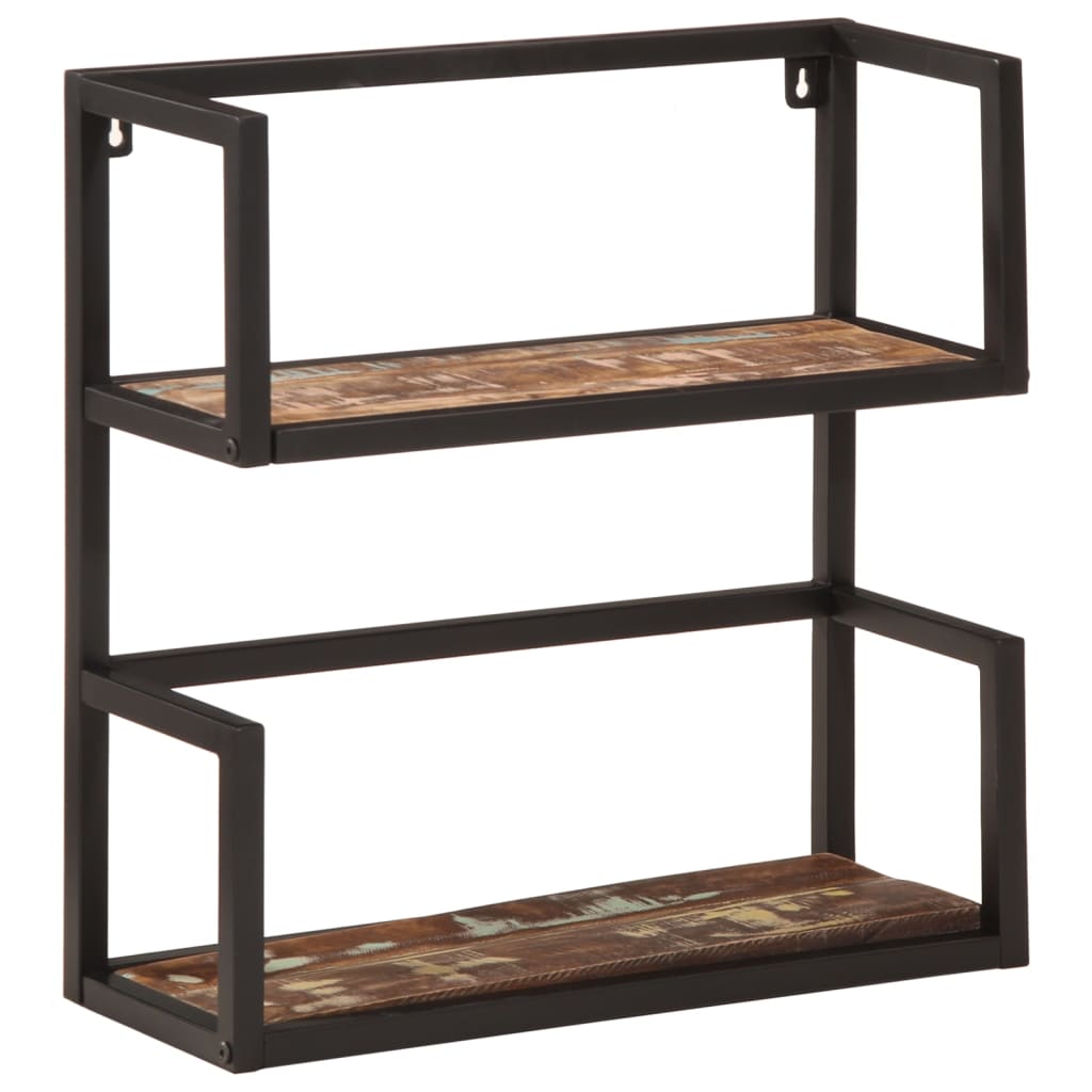 vidaXL Wall Shelf 55x20x55 cm Solid Wood Reclaimed and Iron