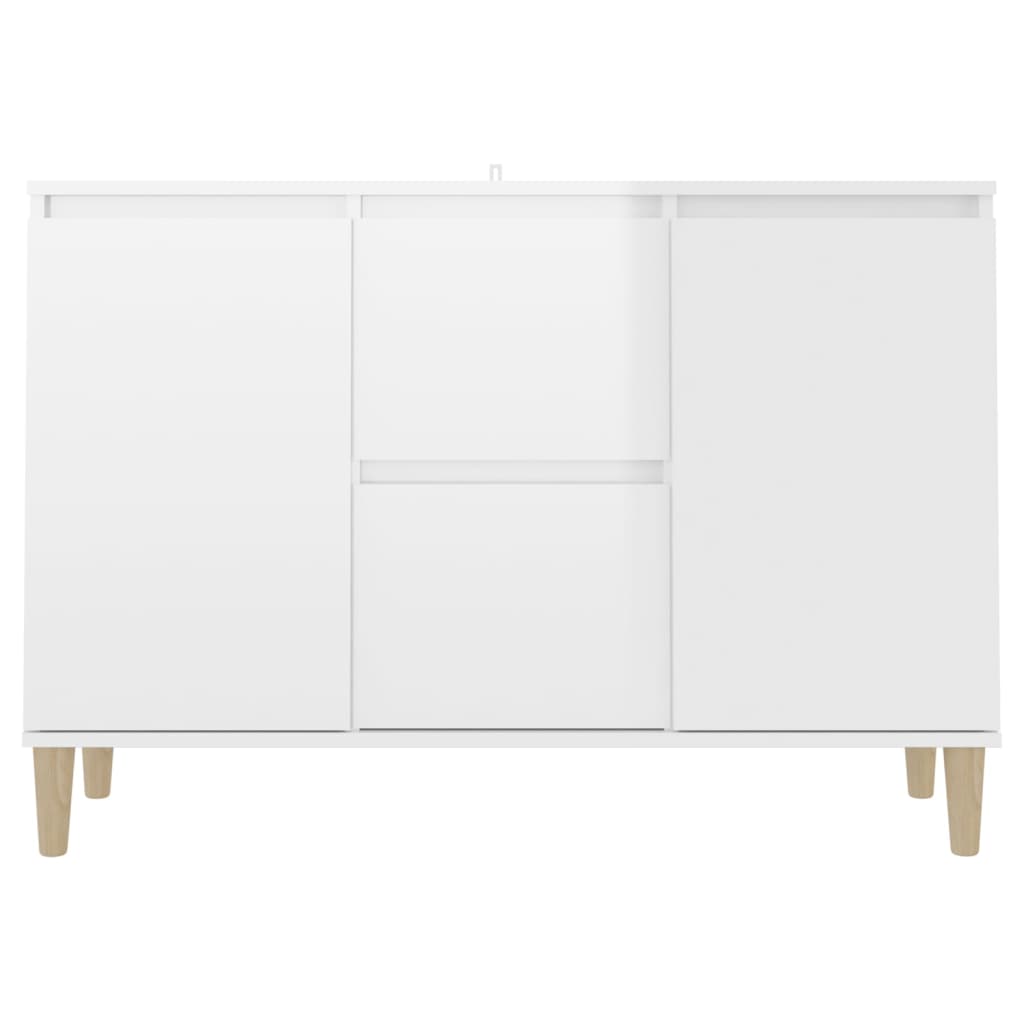 vidaXL Sideboard High Gloss White 101x35x70 cm Engineered Wood