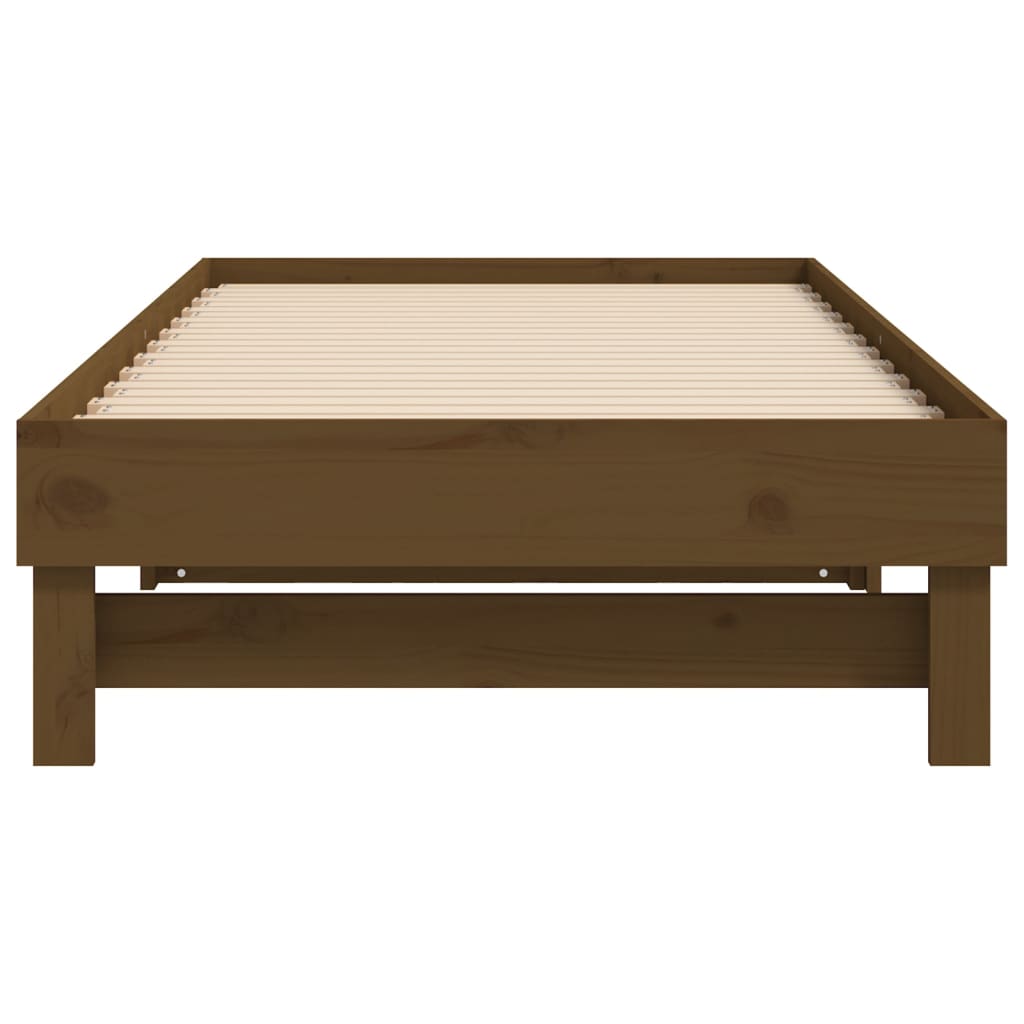 vidaXL Pull-out Day Bed without Mattress Honey Brown 2x(90x190) cm