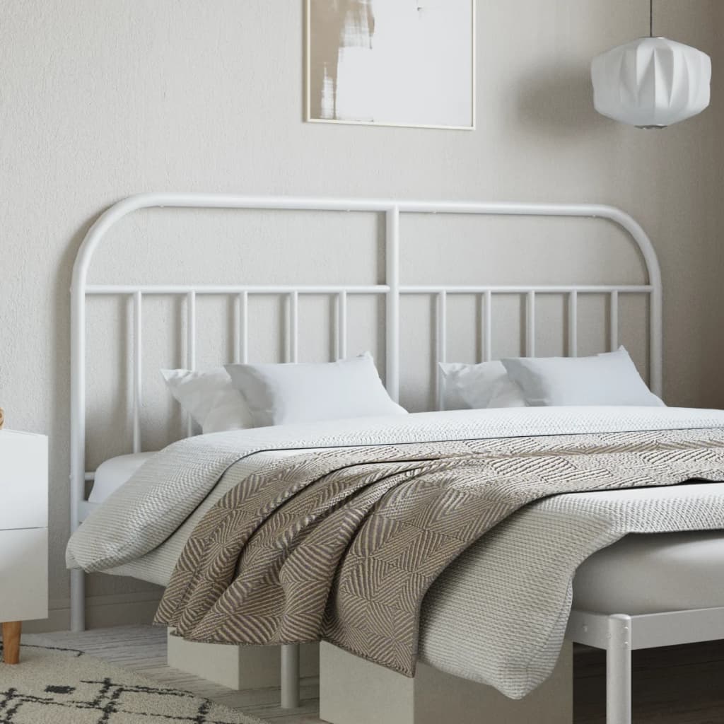 vidaXL Metal Headboard White 180 cm