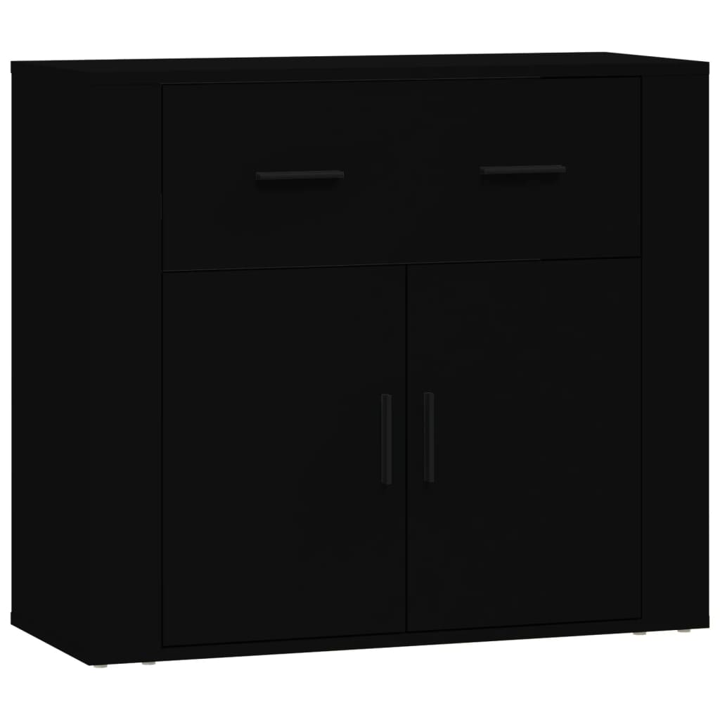 vidaXL Sideboard Black 80x33x70 cm Engineered Wood