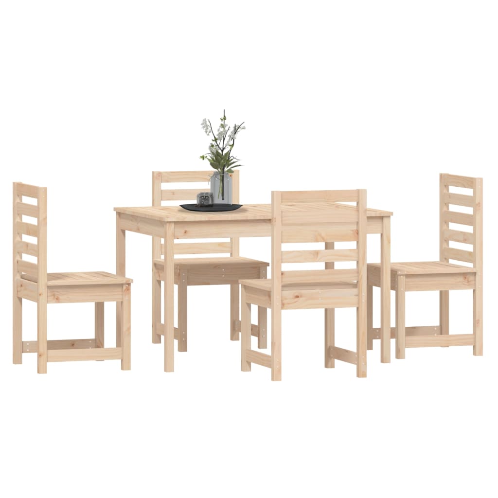 vidaXL 5 Piece Garden Dining Set Solid Wood Pine