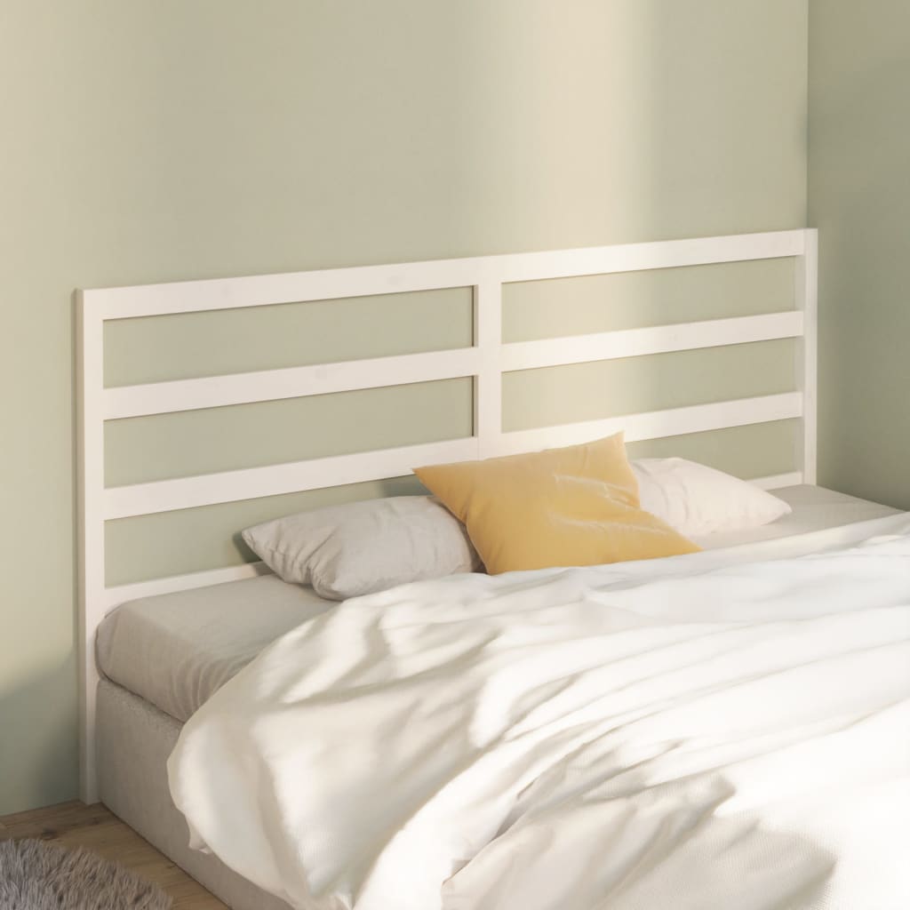 vidaXL Bed Headboard White 186x4x100 cm Solid Wood Pine