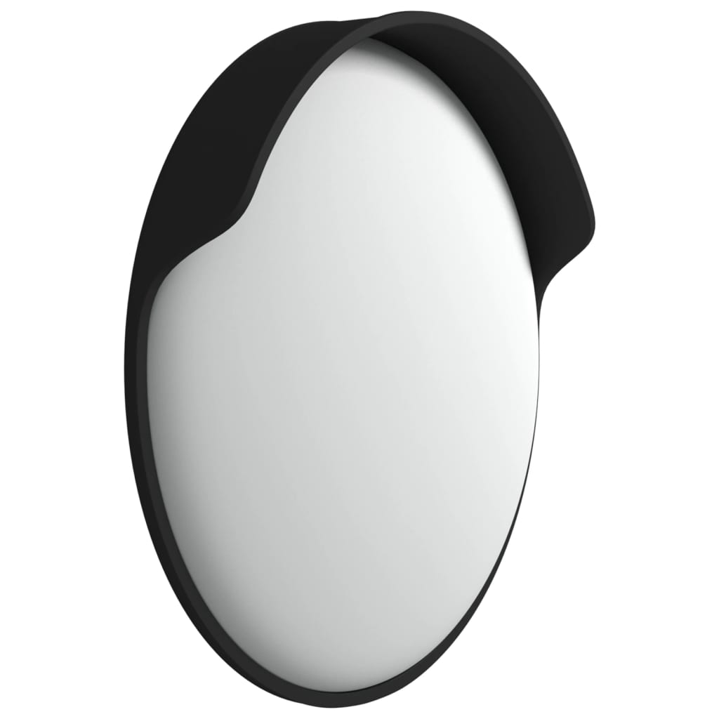 vidaXL Outdoor Convex Traffic Mirror Black Ø45 cm Polycarbonate