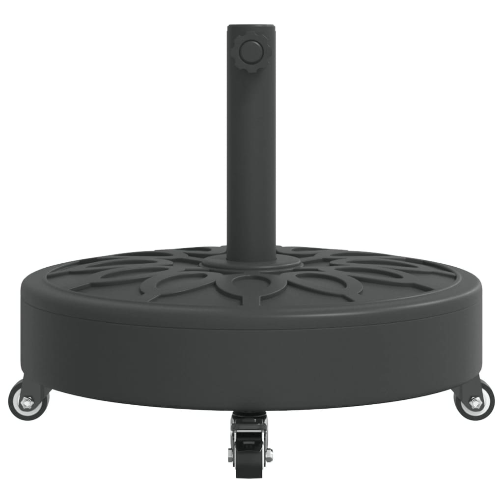 vidaXL Parasol Base with Wheels for Ø38 / 48 mm Poles 27 kg Round