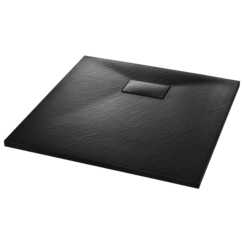 vidaXL Shower Base Tray SMC Black 90x90 cm