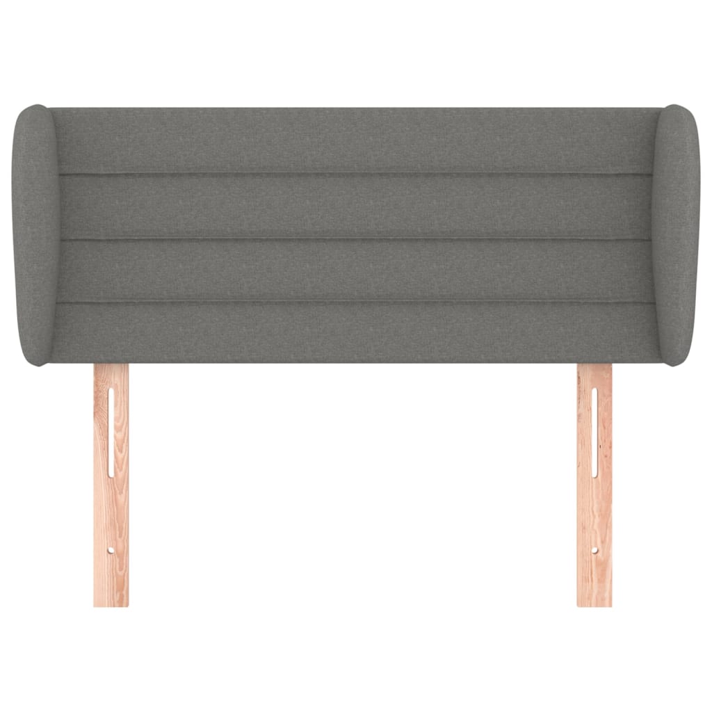 vidaXL Headboard with Ears Dark Grey 103 cm Fabric