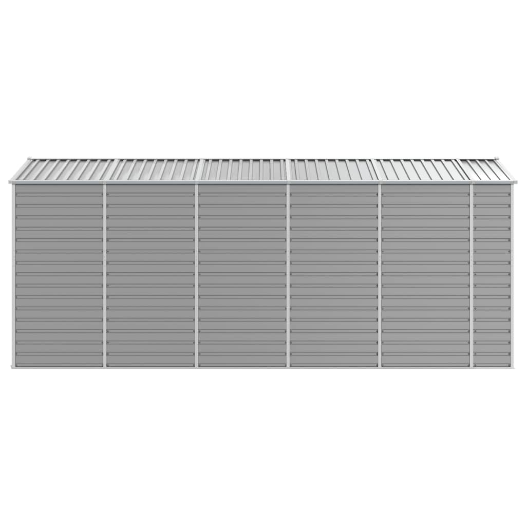 vidaXL Garden Shed Light Grey 191x470x198 cm Galvanised Steel