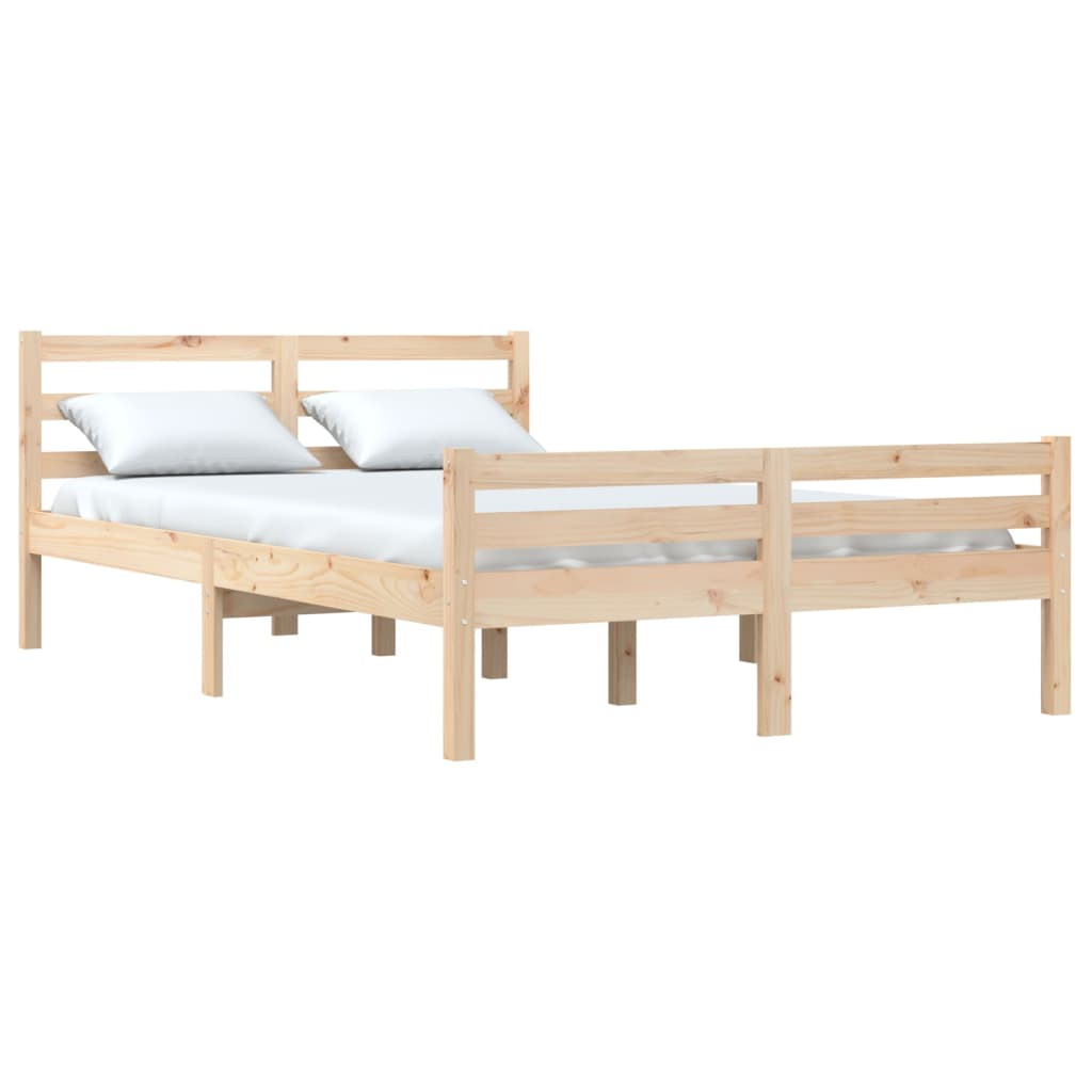 vidaXL Bed Frame without Mattress Solid Wood 150x200 cm King Size