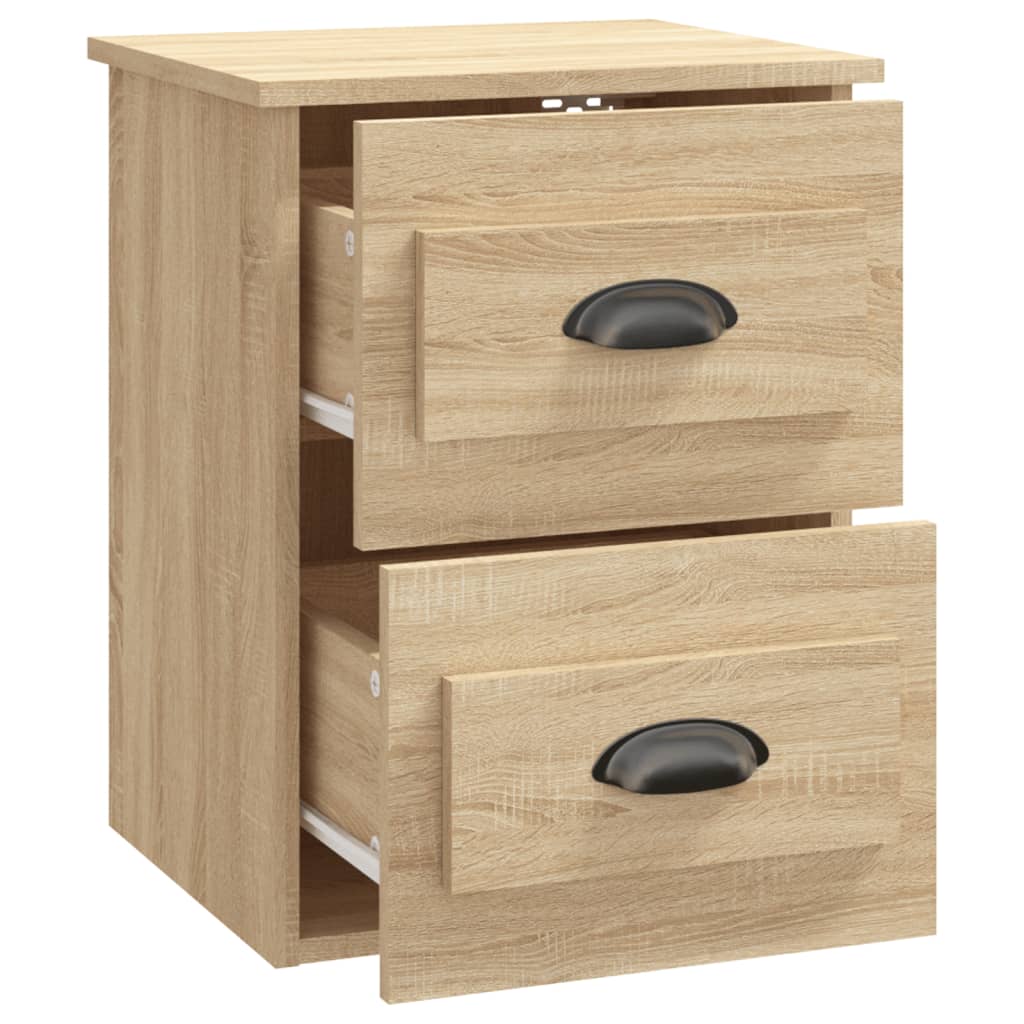 vidaXL Wall-mounted Bedside Cabinet Sonoma Oak 41.5x36x53cm