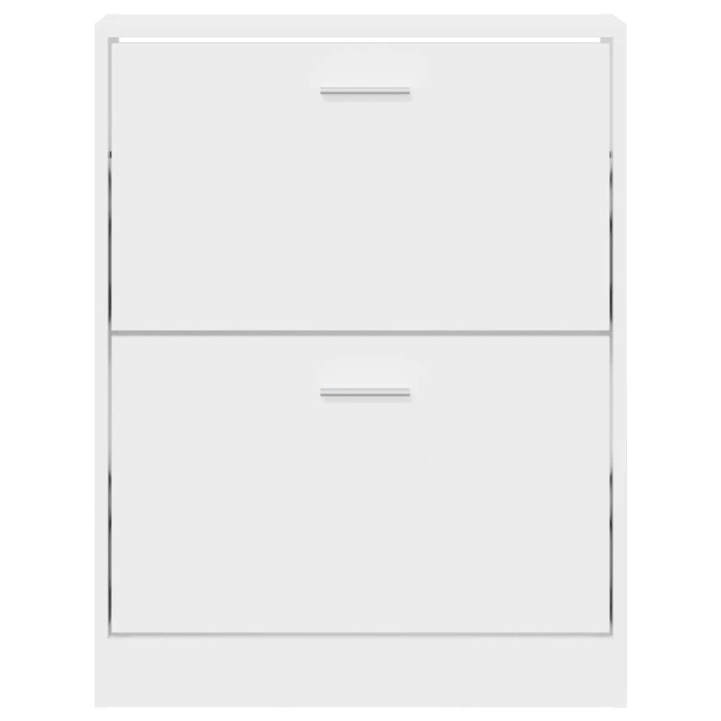 vidaXL Shoe Cabinet White 59x17x81 cm Engineered Wood