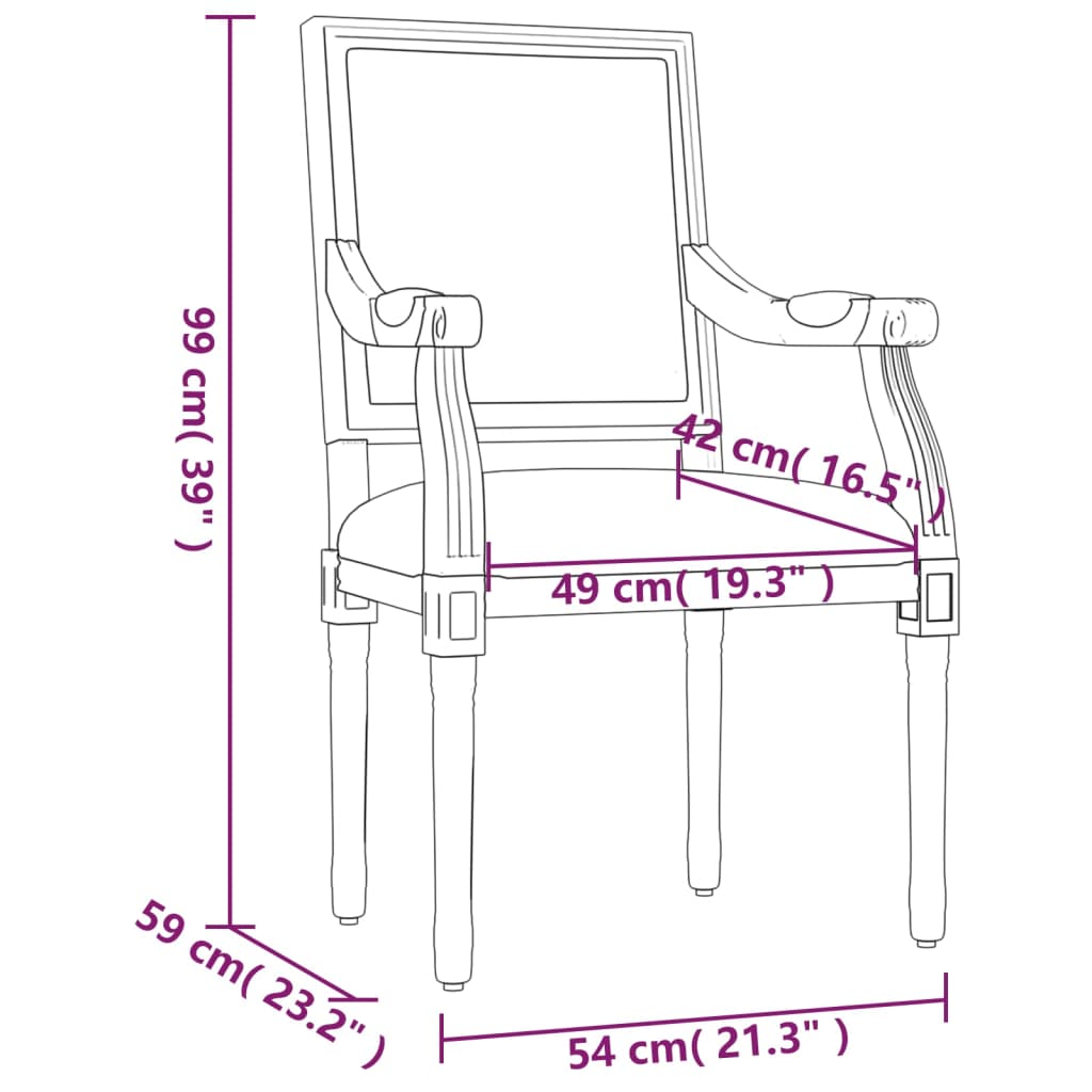 vidaXL Sofa Chair 54x59x99 cm Linen
