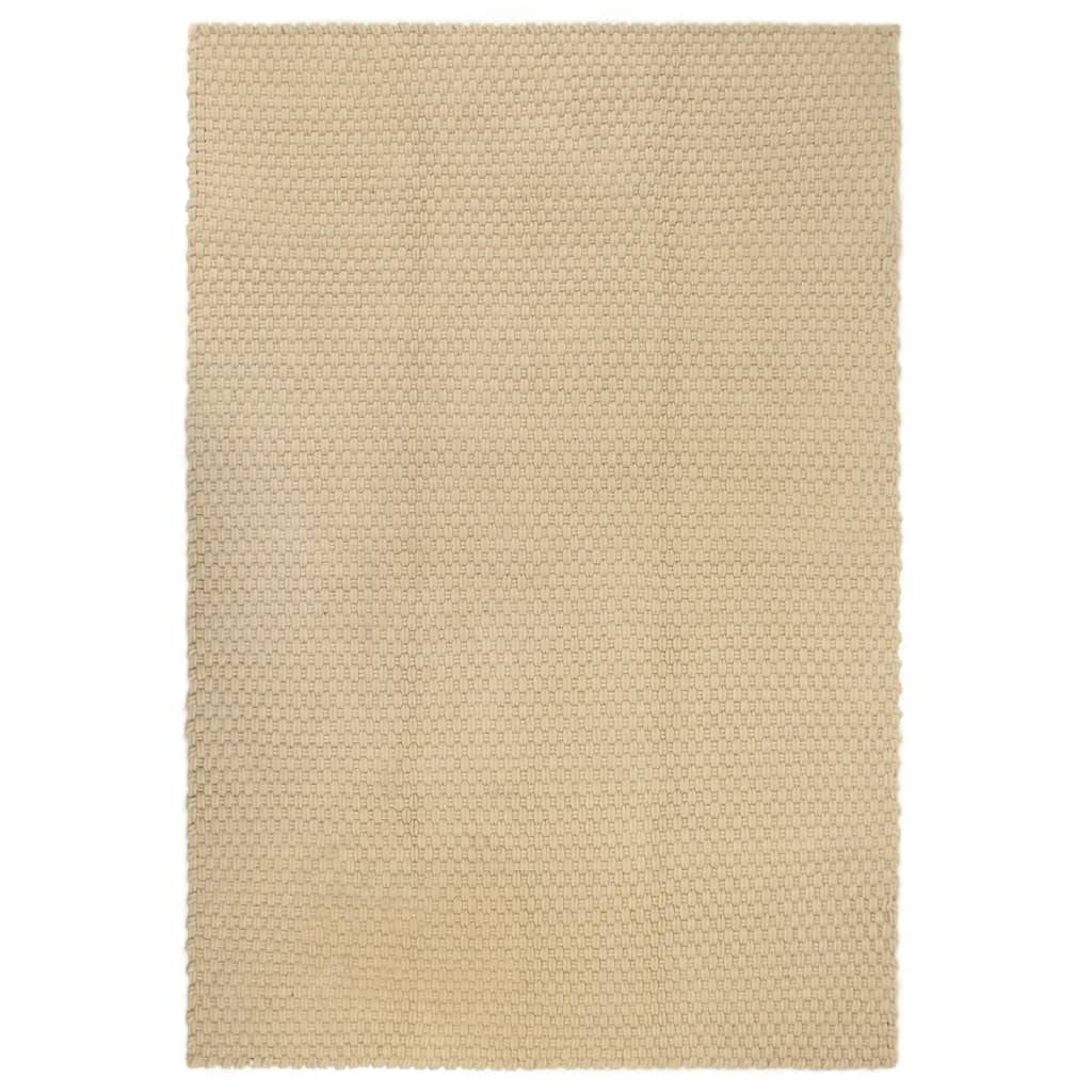 vidaXL Rug Rectangular Natural 80x160 cm Cotton