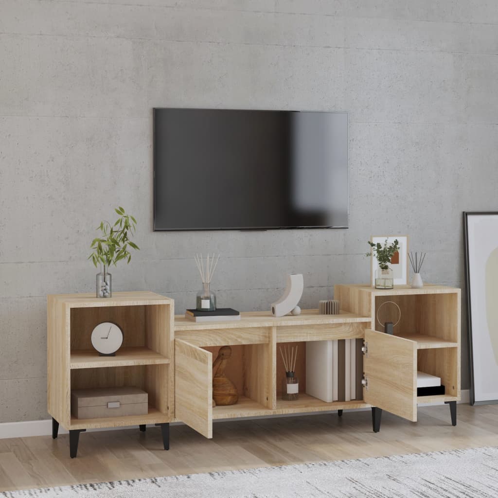 vidaXL TV Cabinet Sonoma Oak 160x35x55 cm Engineered Wood