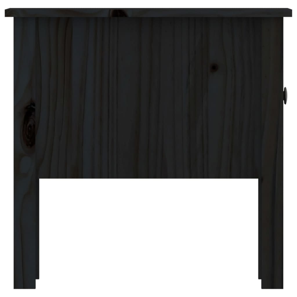 vidaXL Side Table Black 50x50x49 cm Solid Wood Pine