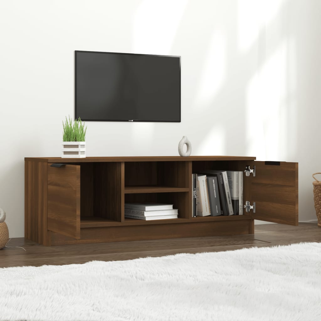 vidaXL TV Cabinet Brown Oak 102x35x36.5 cm Engineered Wood