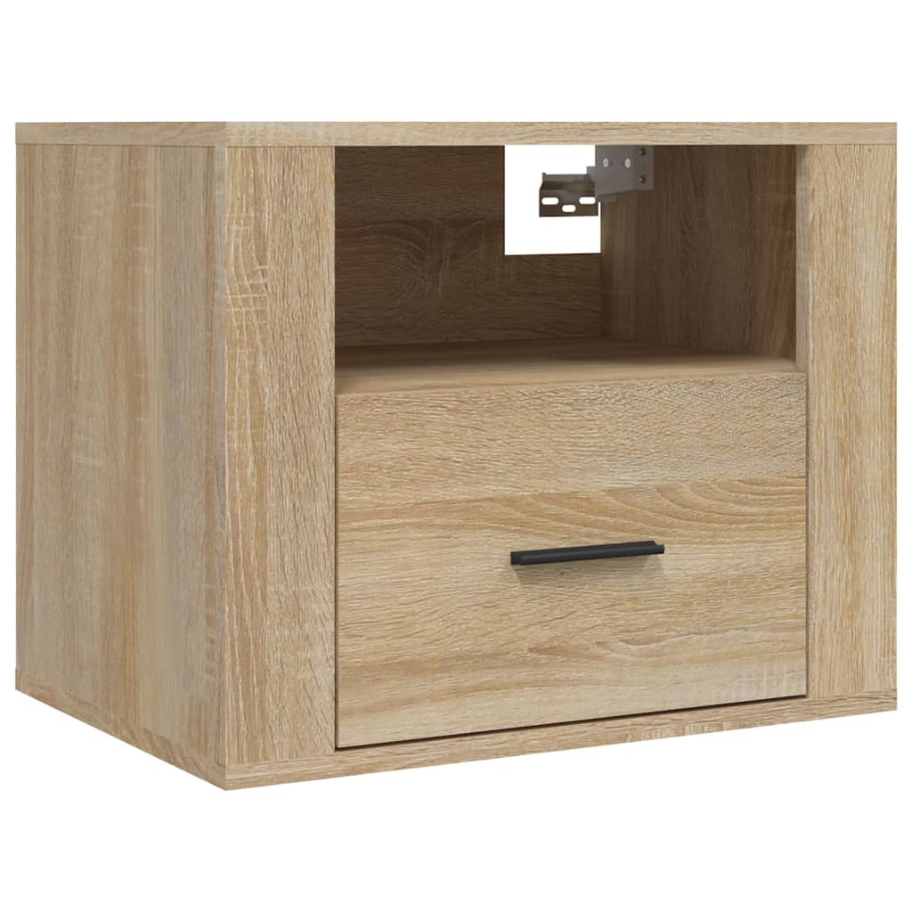 vidaXL Wall-mounted Bedside Cabinets 2 pcs Sonoma Oak 50x36x40 cm