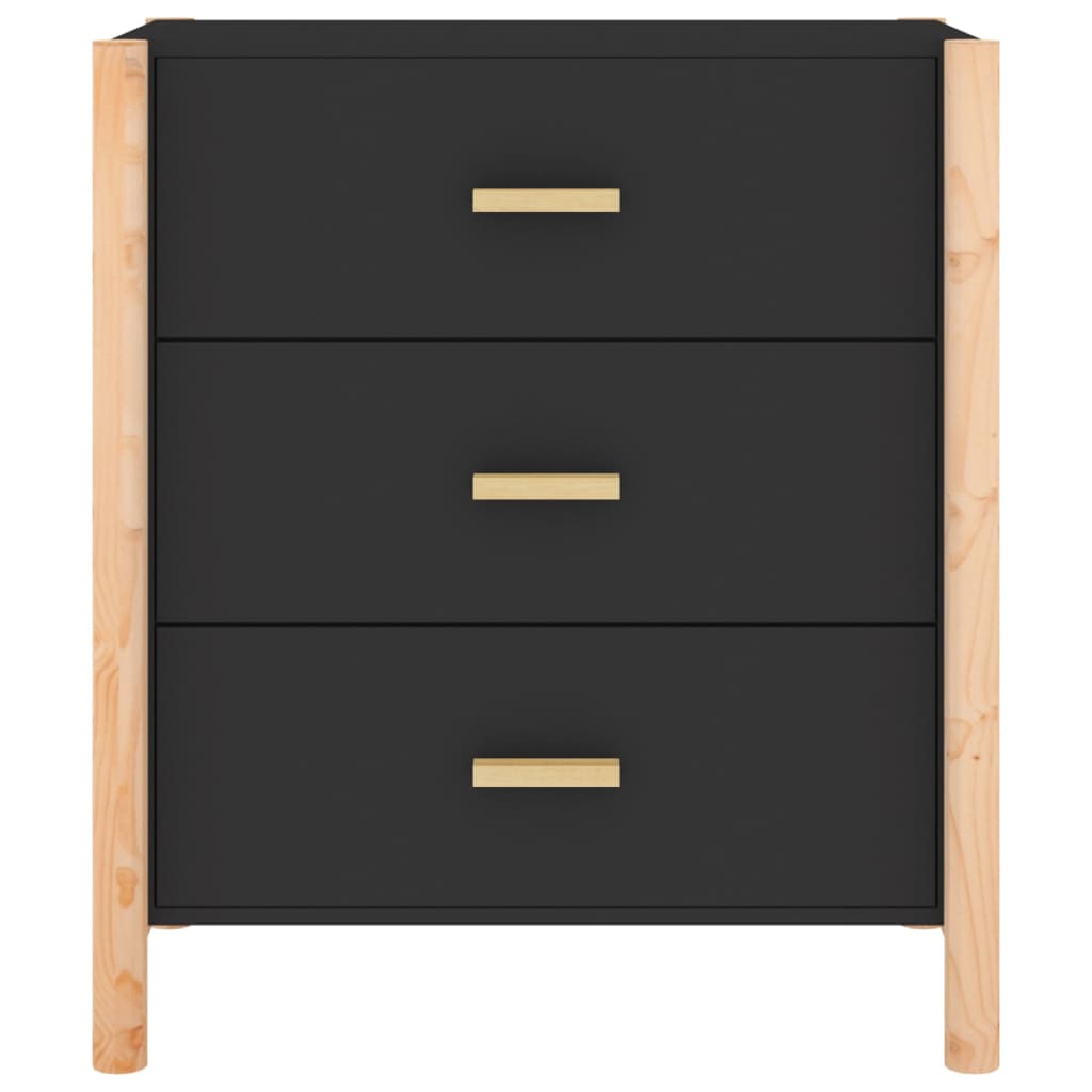 vidaXL Sideboard Black 62x38x70 cm Engineered Wood