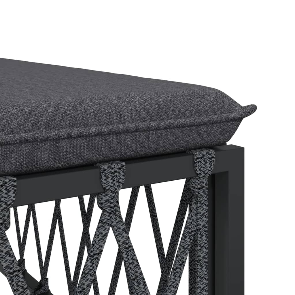 vidaXL 7 Piece Garden Lounge Set with Cushions Anthracite Steel