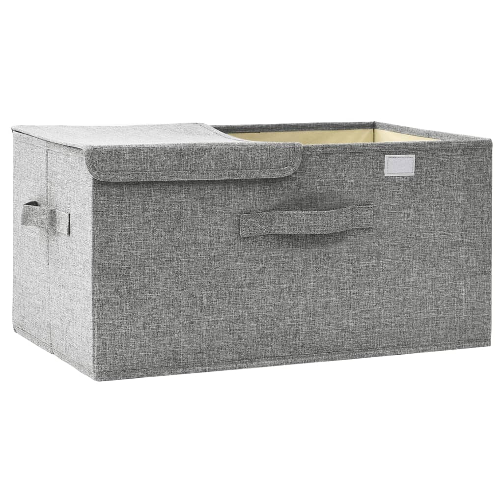 vidaXL Storage Box Fabric 50x30x25 cm Grey