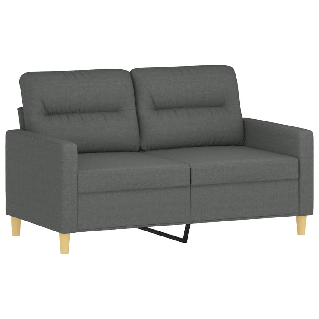 vidaXL 4 Piece Sofa Set with Cushions Dark Grey Fabric