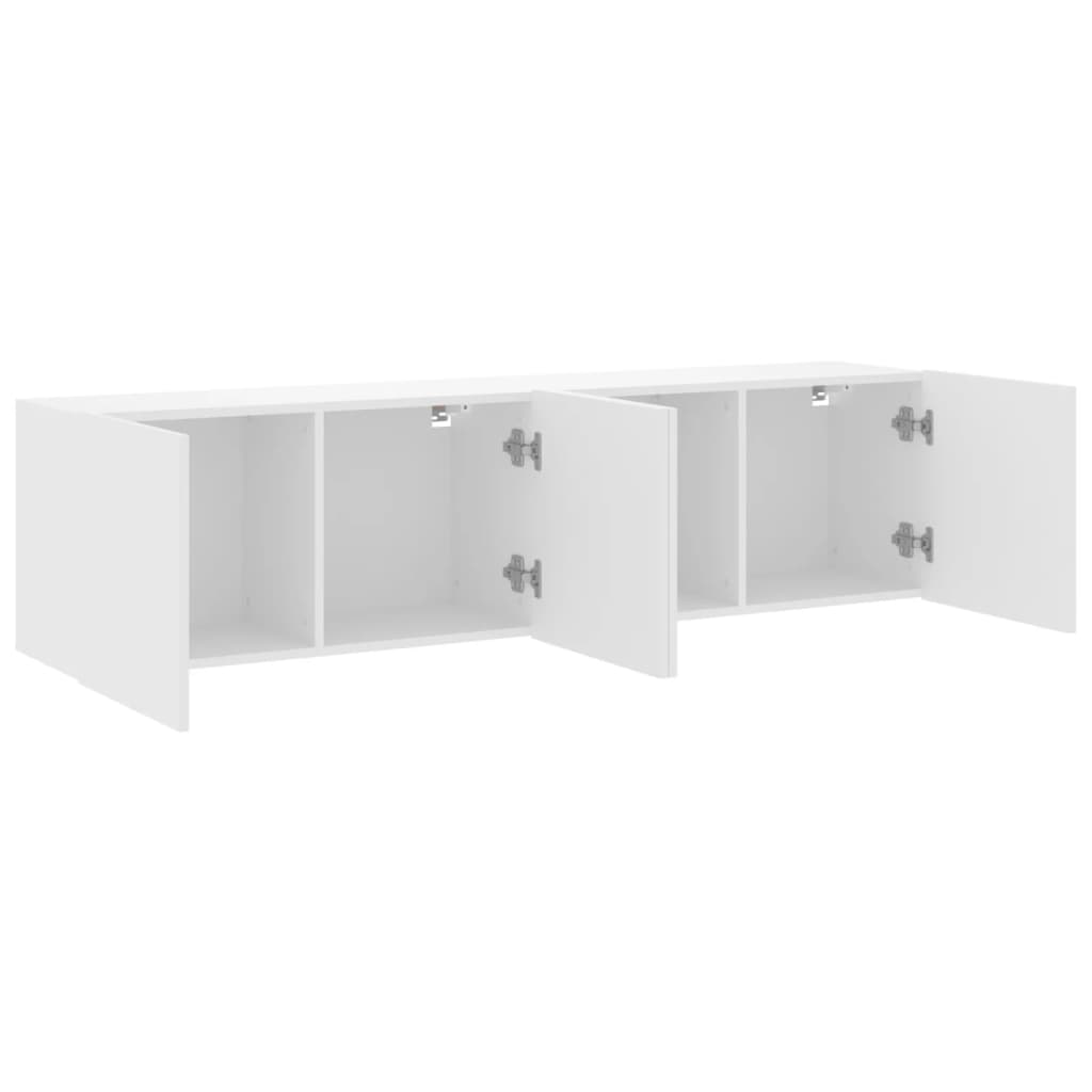 vidaXL TV Cabinets Wall-mounted 2 pcs White 80x30x41 cm