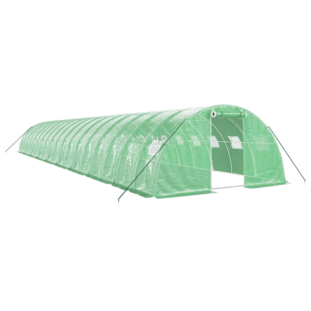 vidaXL Greenhouse with Steel Frame Green 72 m² 18x4x2 m