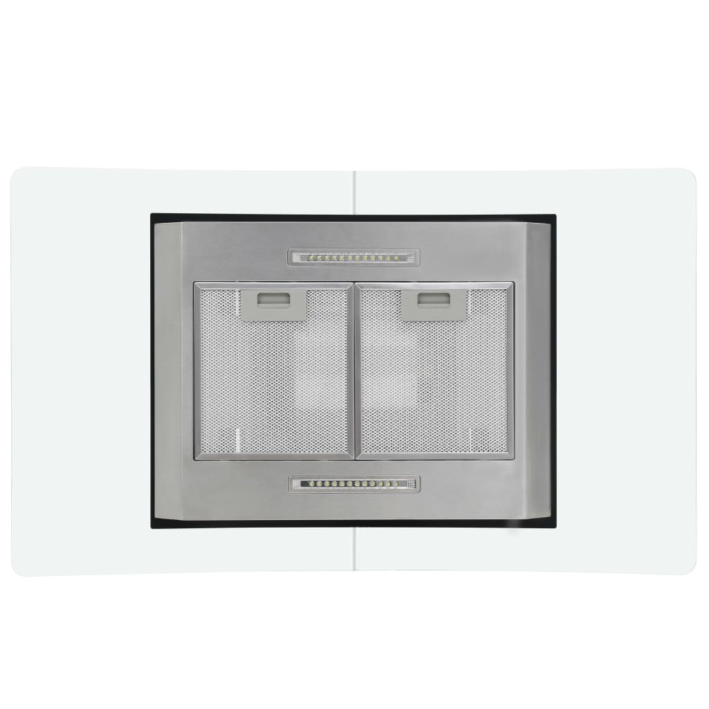 vidaXL Island Range Hood 90 cm LCD Display Touch Sensor 756 m³/h LED