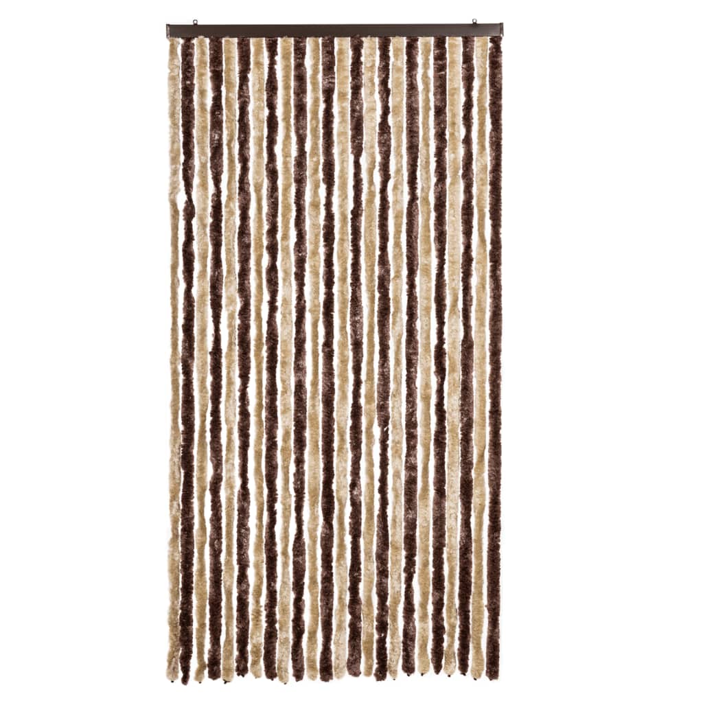 vidaXL Insect Curtain Beige and Light Brown 100x220 cm Chenille