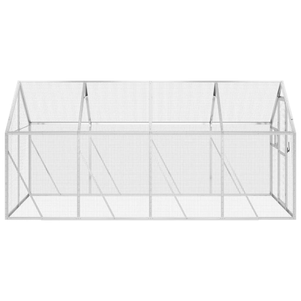 vidaXL Aviary Silver 1.79x4x1.85 m Aluminium