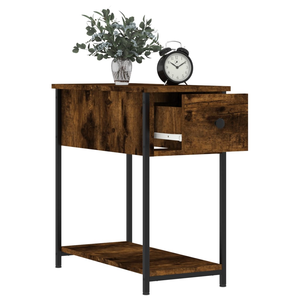 vidaXL Bedside Cabinets 2 pcs Smoked Oak 30x60x60 cm Engineered Wood