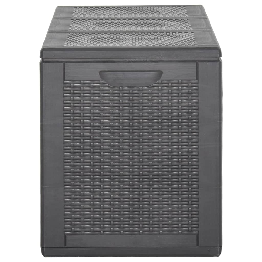 vidaXL Garden Storage Box 270L Black PP Rattan