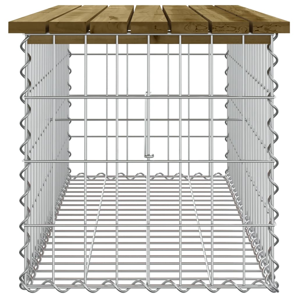 vidaXL Garden Bench Gabion Design 103x44x42 cm Impregnated Wood Pine