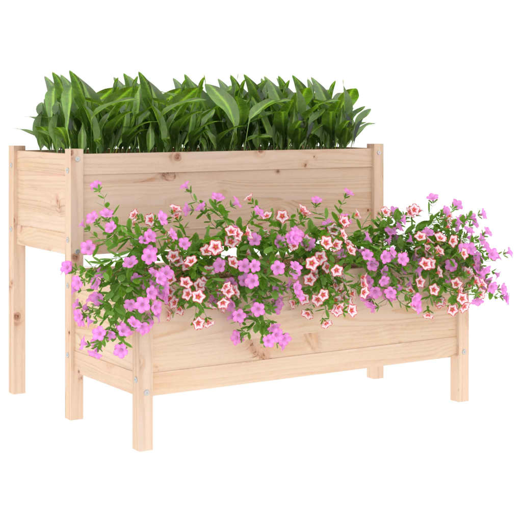 vidaXL Planter 110x84x75 cm Solid Wood Pine