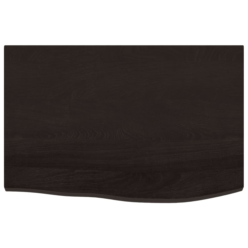 vidaXL Bathroom Countertop Dark Brown 60x40x(2-4) cm Treated Solid Wood